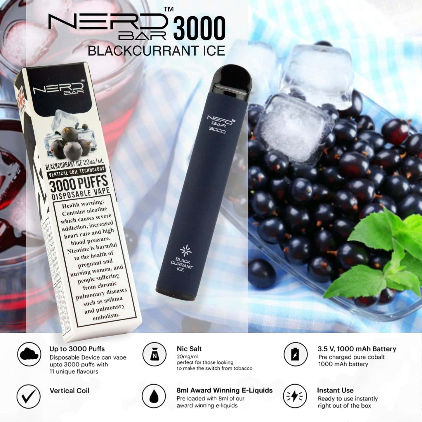 Nerd Bar 3000 Puffs Disposable Vape