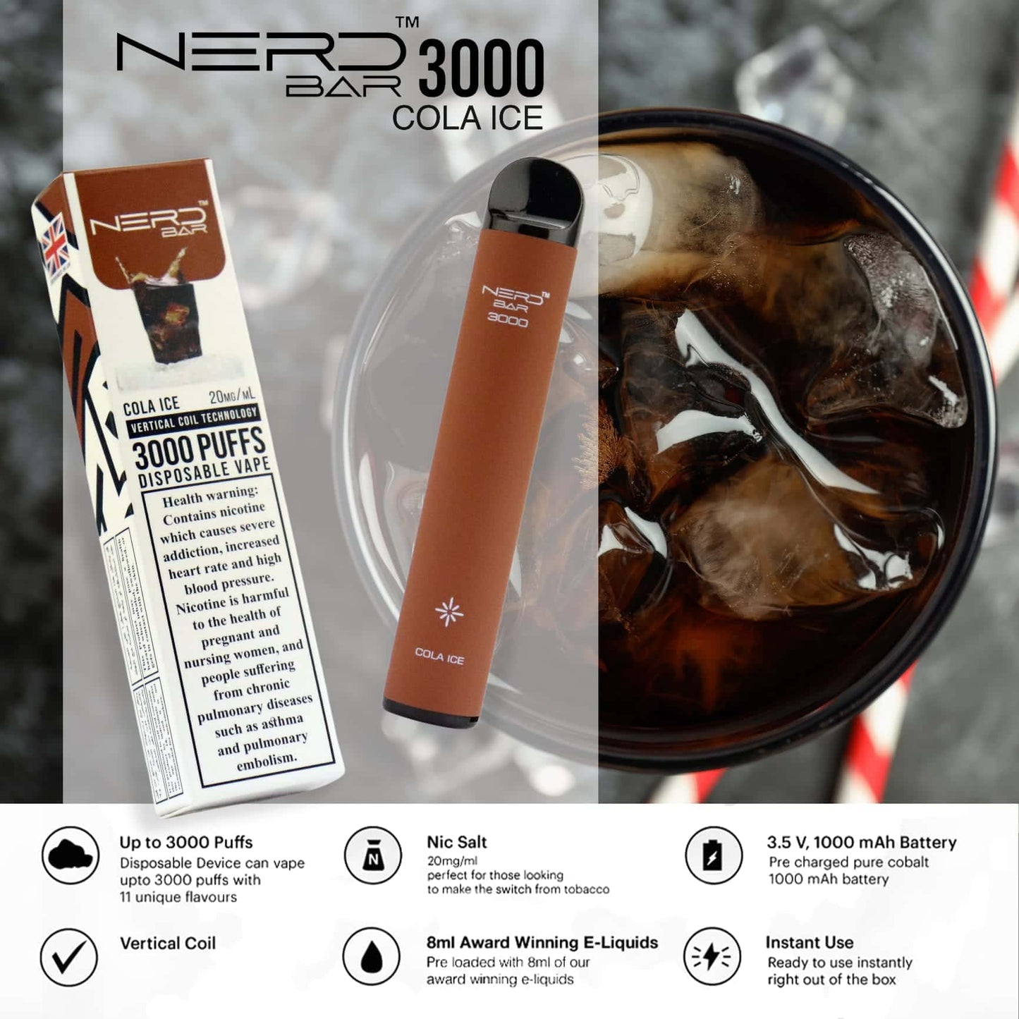 Nerd Bar 3000 Puffs Disposable Vape