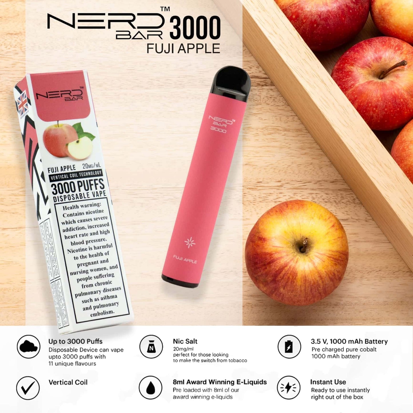 Nerd Bar 3000 Puffs Disposable Vape