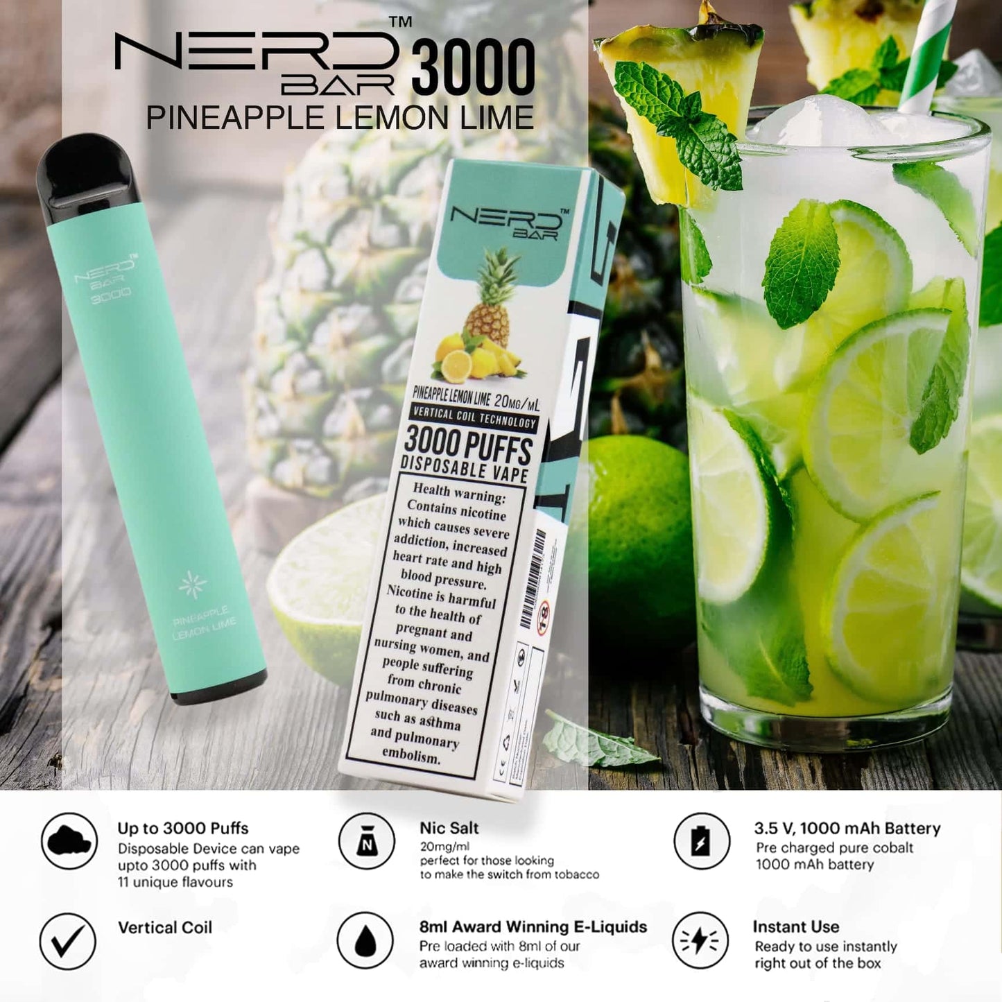 Nerd Bar 3000 Puffs Disposable Vape