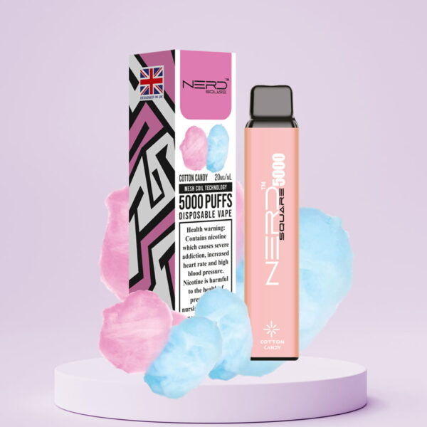 NERD SQUARE 5000 puffs Vape Cotton Candy