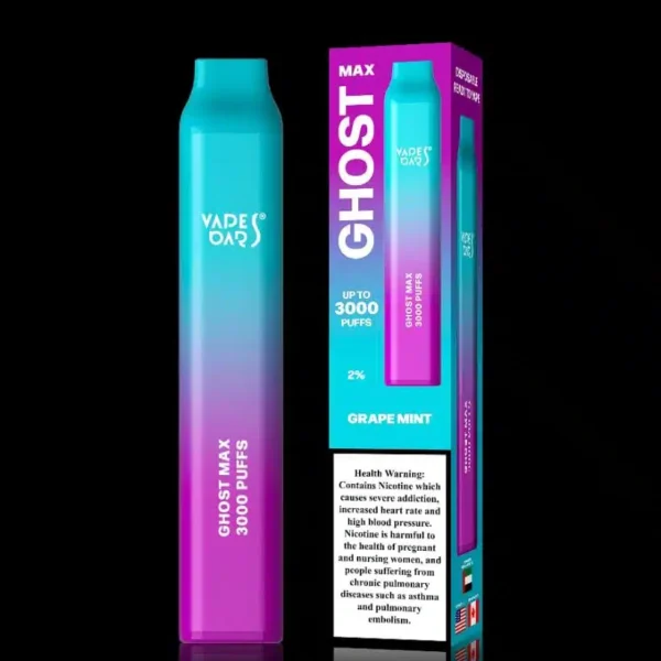 Vapes Bars Ghost Max 3000 Puffs Vape Grape Mint