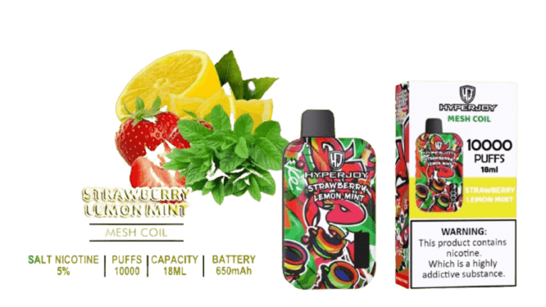 Hyperjoy 10000 Puffs Strawberry Lemon Mint